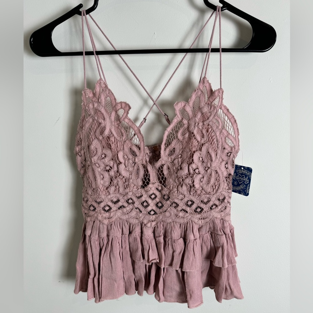 Free People Dusty Mauve Adella Cami Medium